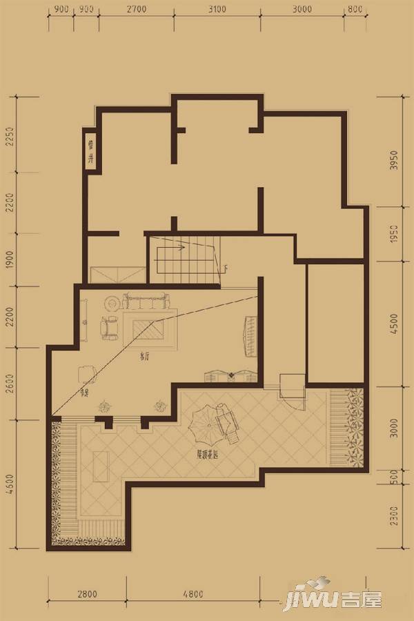 建投熙湖3室2厅1卫158㎡户型图