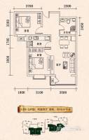 坤拓东方嘉苑2室2厅1卫79㎡户型图