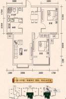 坤拓东方嘉苑2室2厅1卫93.1㎡户型图