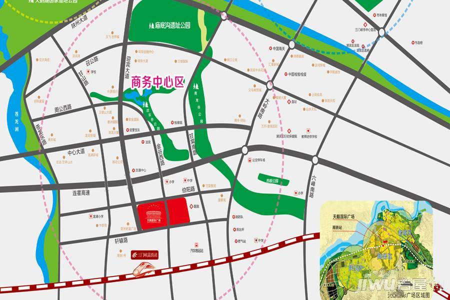 天鹅国际广场位置交通图