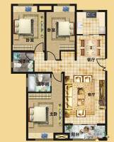 明珠家园3室2厅2卫137㎡户型图