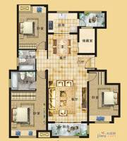 明珠家园3室2厅2卫134㎡户型图