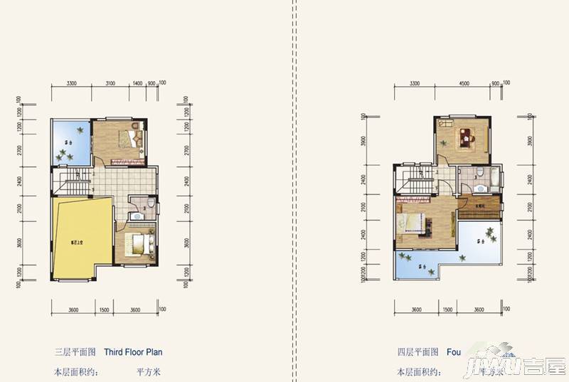 天鹅风情小镇4室3厅4卫364㎡户型图