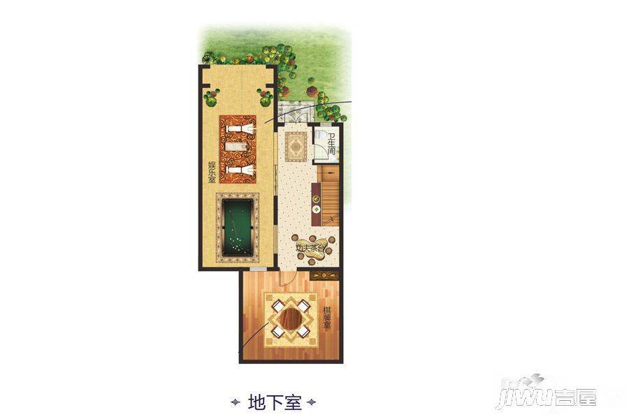 建业森林半岛1室1厅1卫80㎡户型图