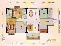 富城御园2室2厅2卫123㎡户型图