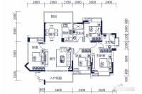 滨海湾一号4室2厅2卫143.2㎡户型图