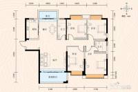 东方绿洲4室2厅2卫132.6㎡户型图