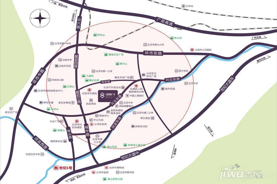益华国际广场位置交通图