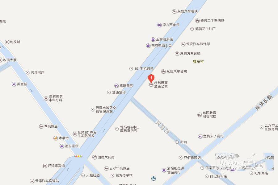 丹枫白露酒店公寓位置交通图