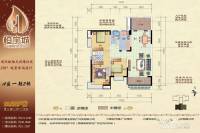 恒宇城3室2厅2卫121.1㎡户型图