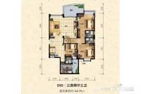 云浮恒晖苑3室2厅2卫144.8㎡户型图