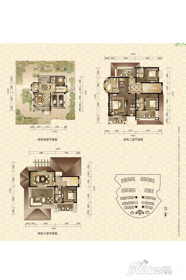 百合星湖花园5室2厅6卫324.6㎡户型图