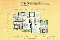 绥化碧桂园3室2厅1卫151㎡户型图