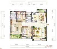 紫金山体育公园3室2厅1卫89㎡户型图