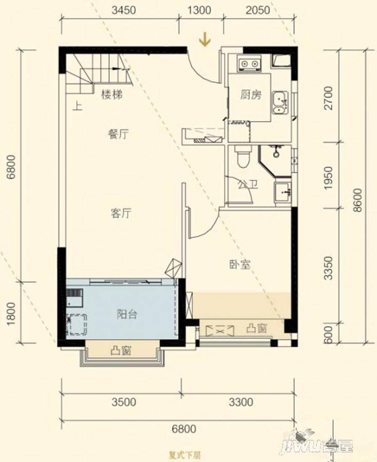 建发央郡4室2厅2卫110㎡户型图