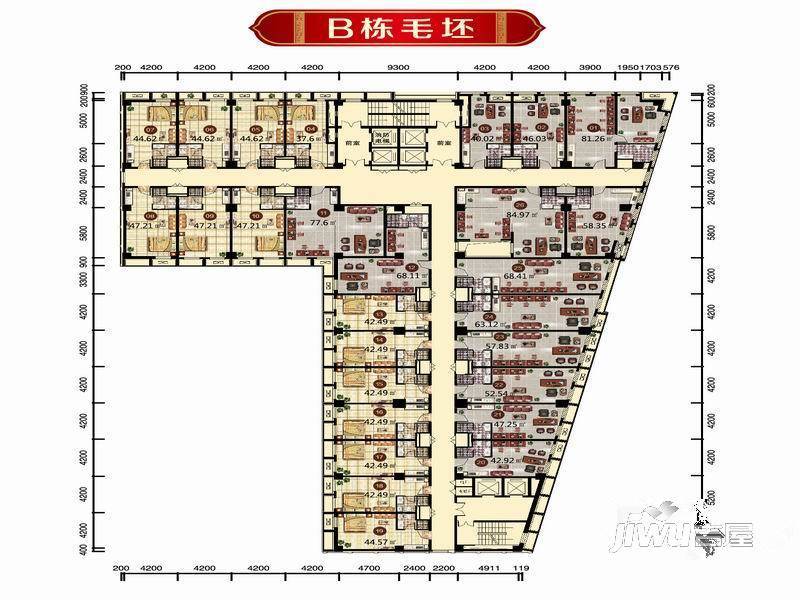 兴隆财富大厦1室1厅1卫48.9㎡户型图