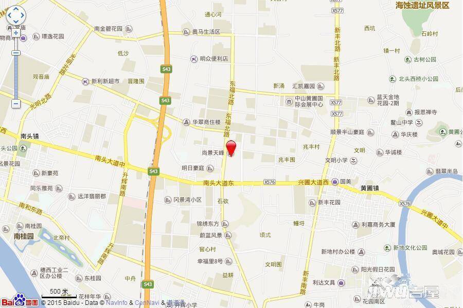 尚景天峰位置交通图图片