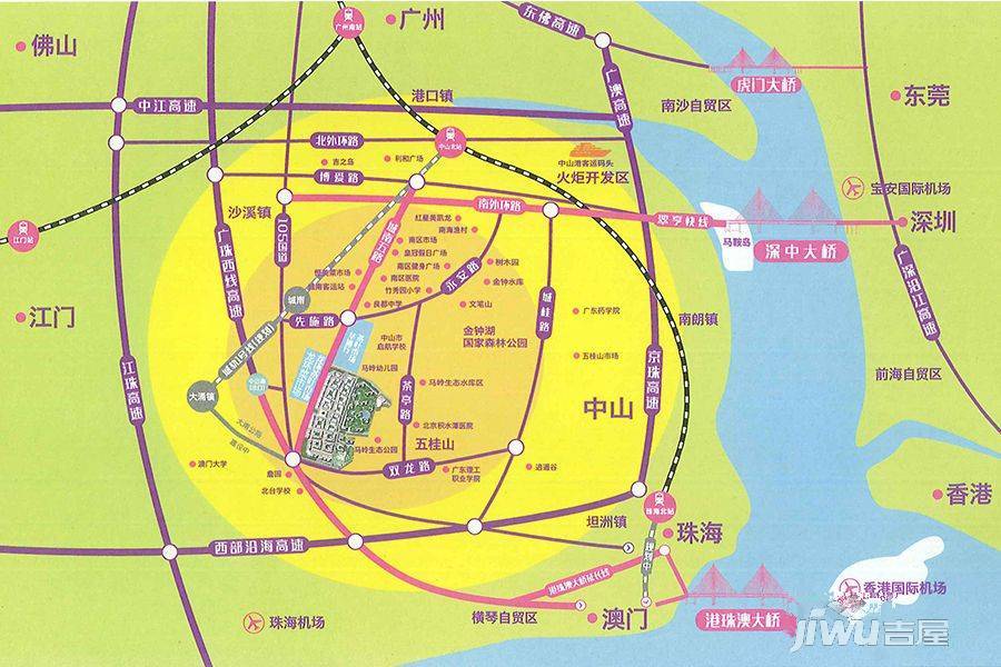 香山天地位置交通图