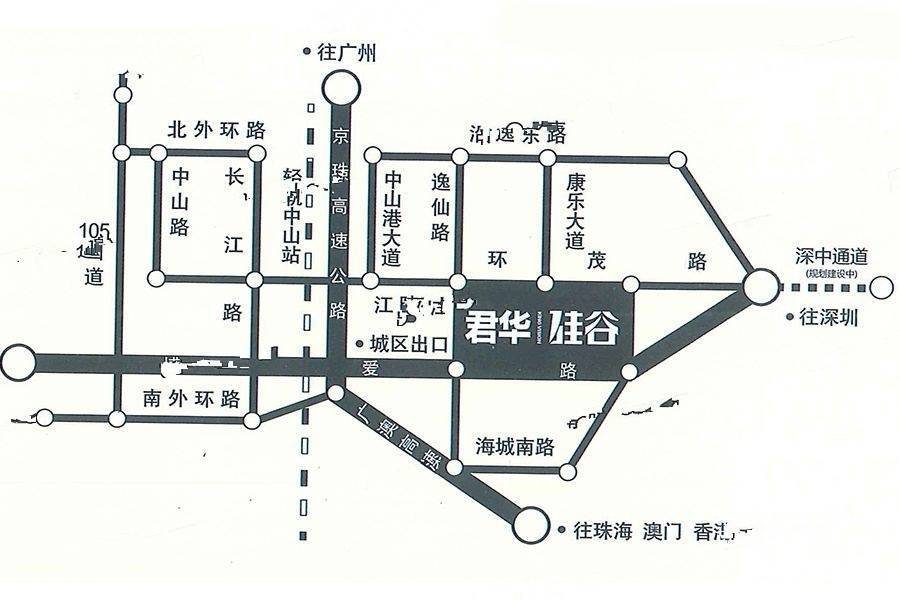 君华新城位置交通图图片