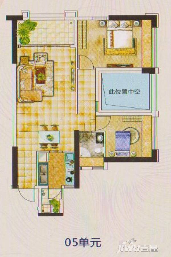 旭日·翠澜园2室2厅1卫83㎡户型图