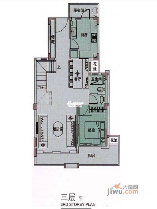 汇泰锦城2室2厅1卫户型图