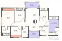 金帝繁华里4室2厅2卫112.1㎡户型图