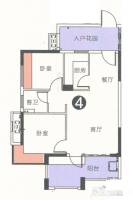 金帝繁华里2室2厅2卫75.9㎡户型图