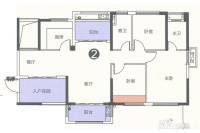 金帝繁华里3室2厅2卫125㎡户型图