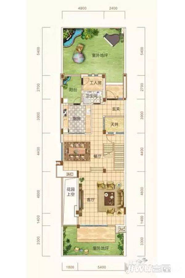 观景峯5室2厅4卫234㎡户型图