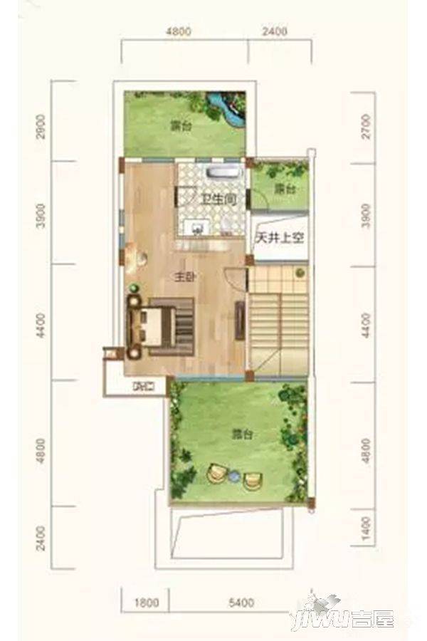 观景峯5室2厅4卫234㎡户型图