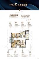 三乡碧桂园4室2厅2卫118㎡户型图