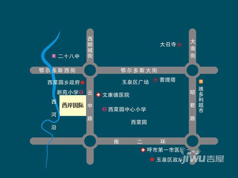 西岸国际位置交通图1