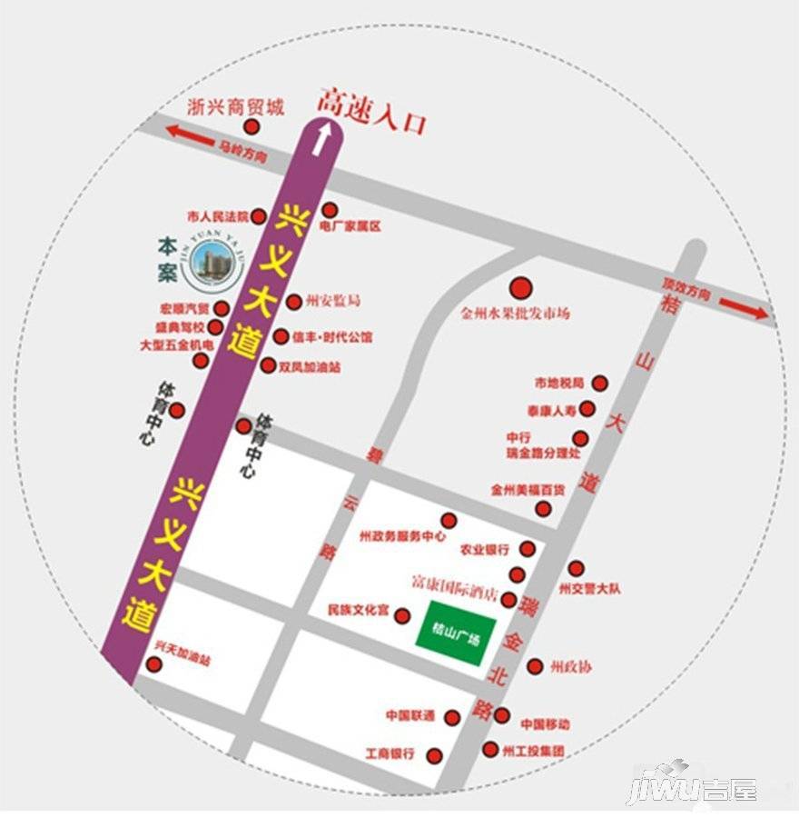 金元雅居位置交通图1