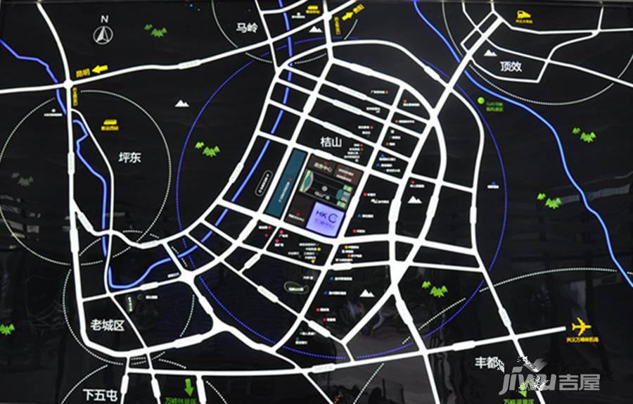 汇金中心位置交通图