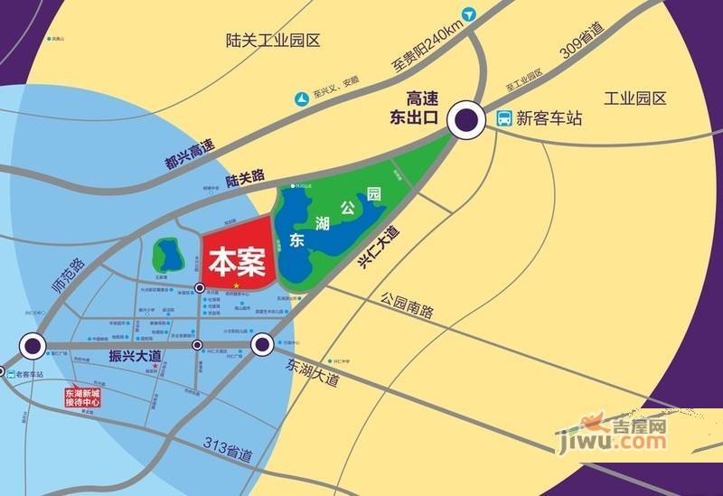 黔桂东湖新城位置交通图