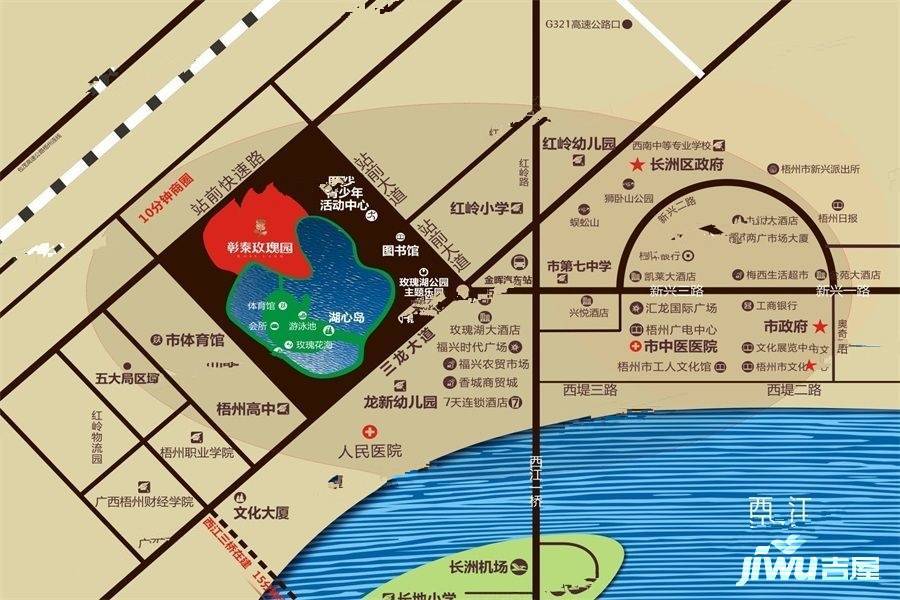 彰泰玫瑰园位置交通图1