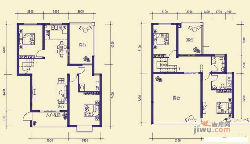 龙胤财富广场普通住宅165㎡户型图