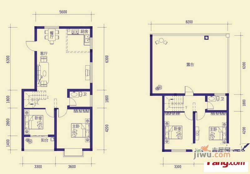 龙胤财富广场普通住宅131.6㎡户型图