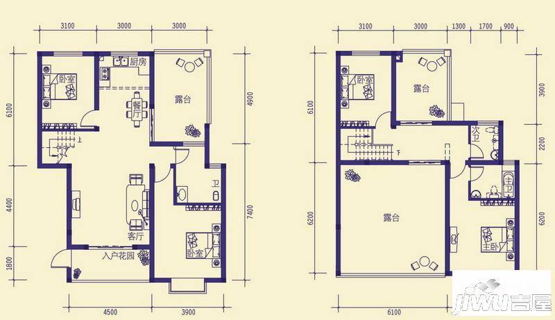 龙胤财富广场普通住宅165㎡户型图