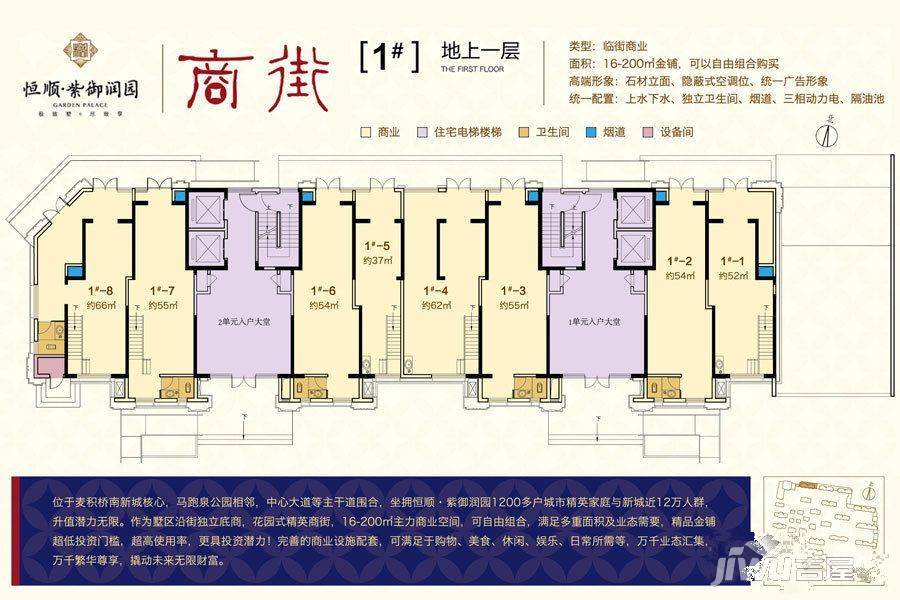 恒顺紫御润园1室0厅1卫200㎡户型图