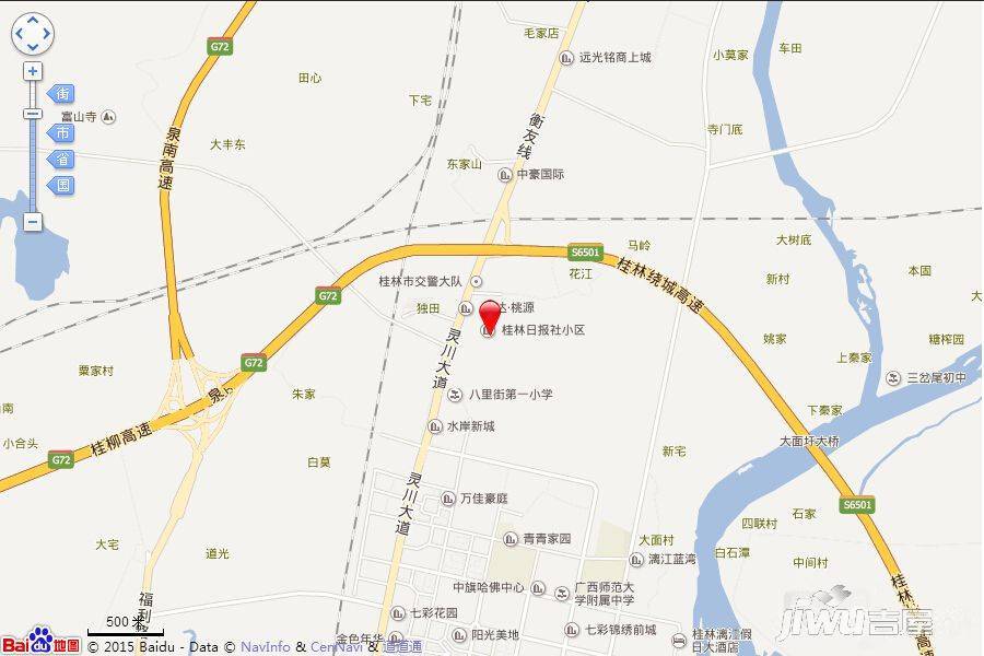 桂林日报社小区滨江国际位置交通图图片