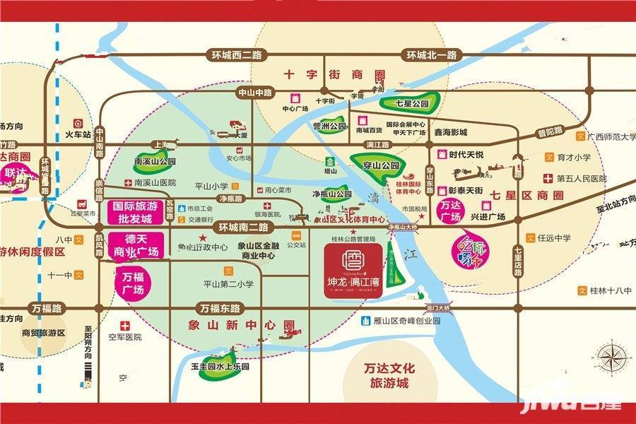 鑫磊漓江湾位置交通图