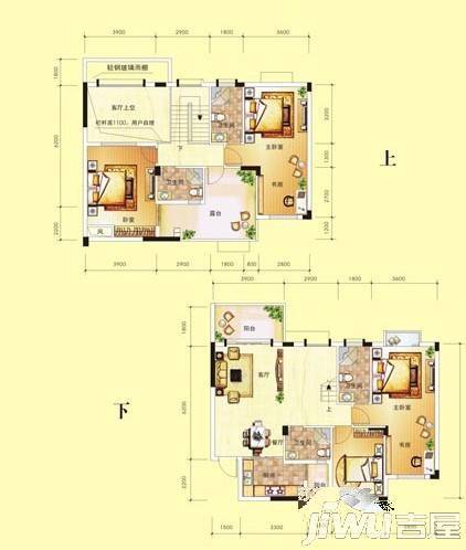 广源国际社区6室3厅4卫192.7㎡户型图