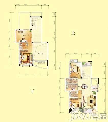 广源国际社区5室3厅2卫203.7㎡户型图