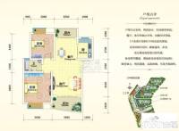 广源国际社区2室2厅1卫户型图