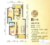 理想岭域3室2厅2卫115.6㎡户型图