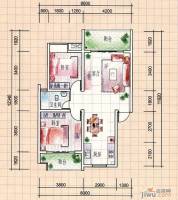 耀辉美好家园2室2厅1卫85.7㎡户型图