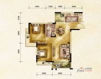 山水凤凰城2室2厅1卫84㎡户型图