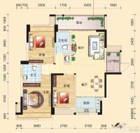 碧园印象桂林3室2厅2卫118.6㎡户型图