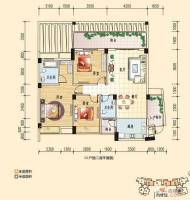 碧园印象桂林3室2厅2卫116㎡户型图